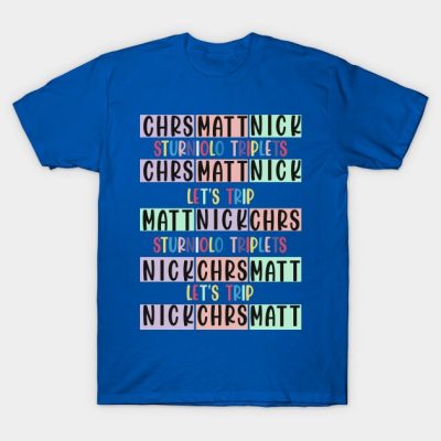 Sturniolo Triplets Lets Trip Chris Matt Nick T-Shirt Official Sturniolo Triplets Merch