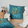 Matt Nick Chris Sturniolo Triplets Throw Pillow Official Sturniolo Triplets Merch