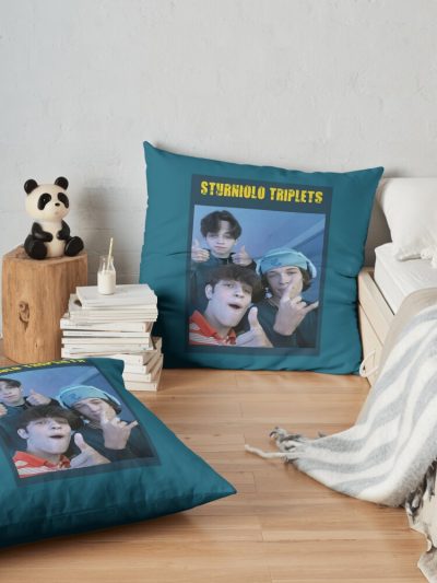 Sturniolo Triplets Trio Throw Pillow Official Sturniolo Triplets Merch