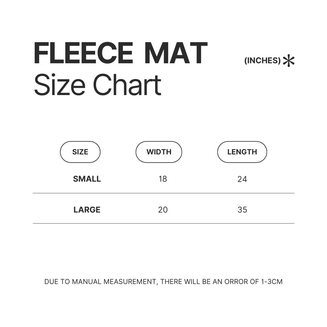 Fleece Mat Size Chart - Sturniolo Triplets Store