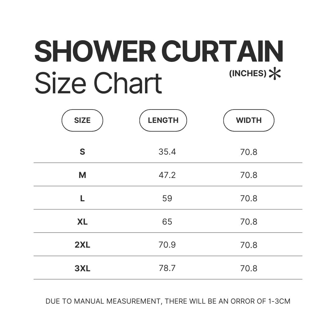 Shower Curtain Size Chart - Sturniolo Triplets Store